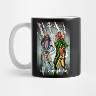 Crimson and Caress: My Sister is a Superhero Mug